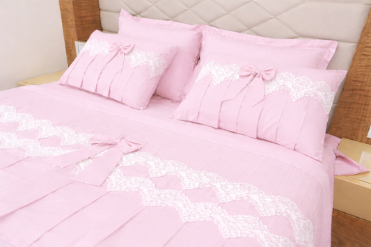 Denizilli bow with pleats in Pink