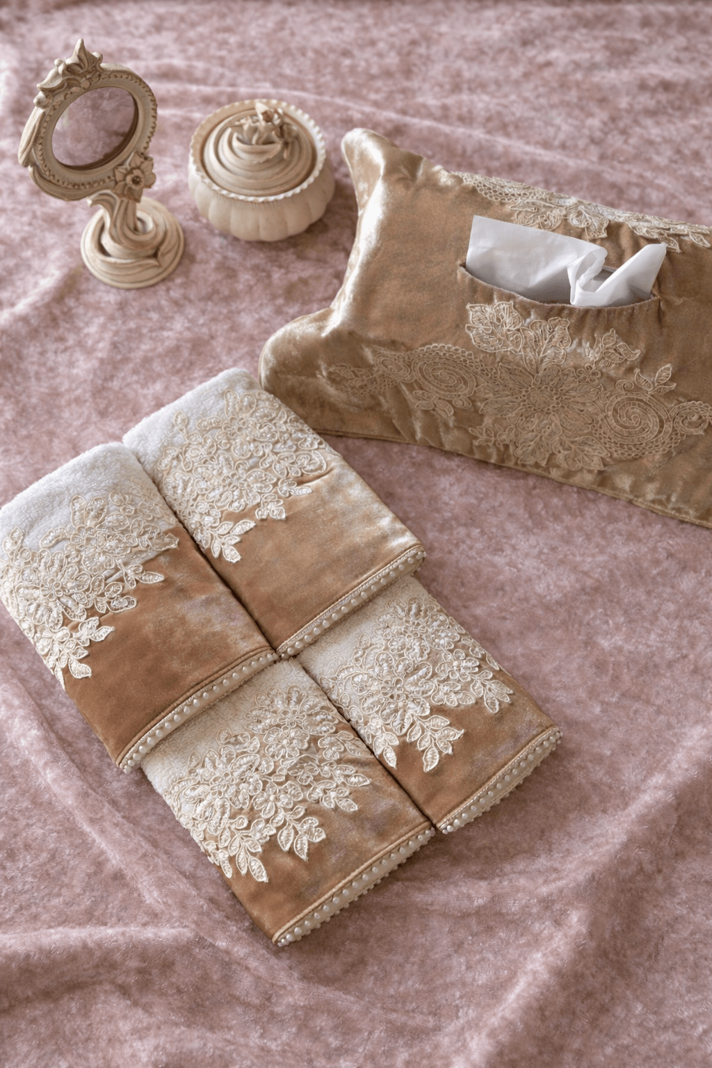 Velvet Bloom in Beige