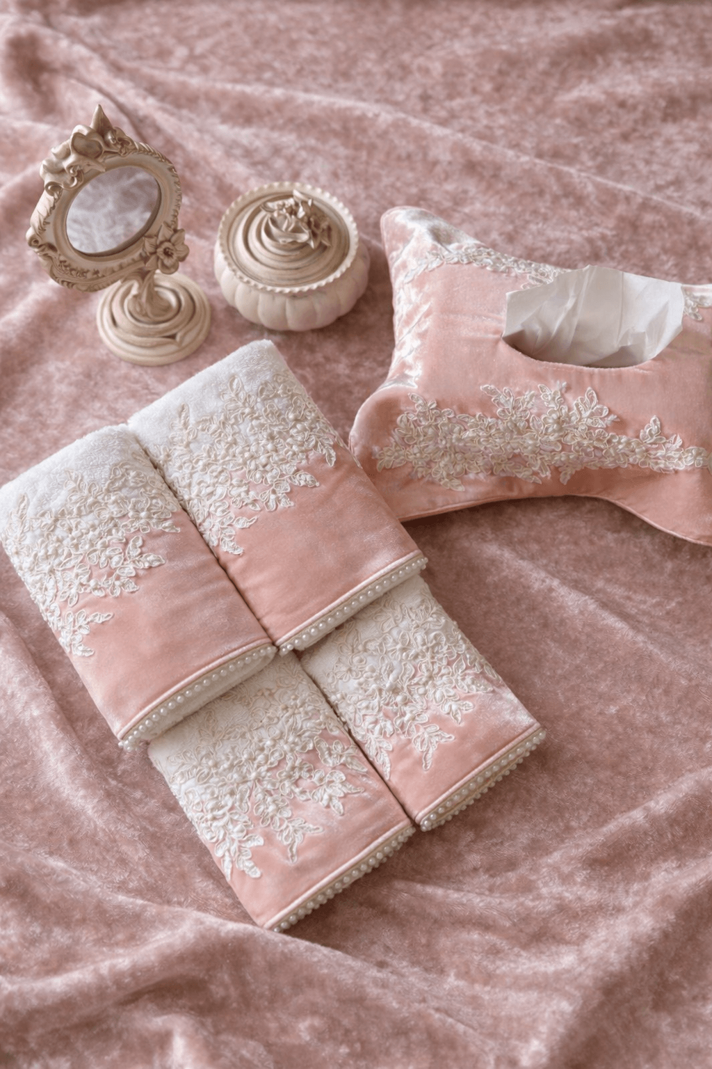 Velvet Bloom in Baby Pink