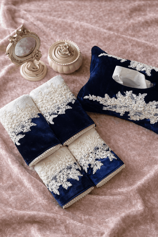 Velvet Bloom in Dark blue