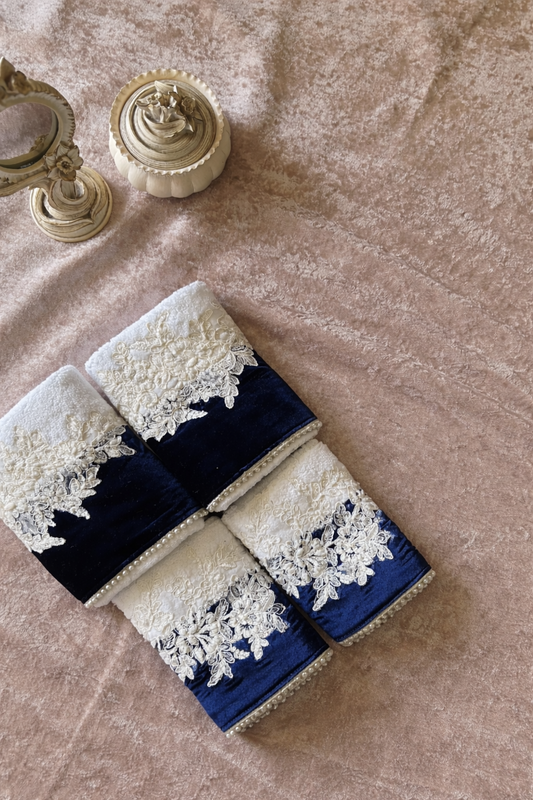 Velvet Bloom in Dark blue