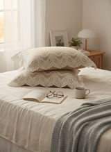 Champagne Scallop Luxe Pillow Covers